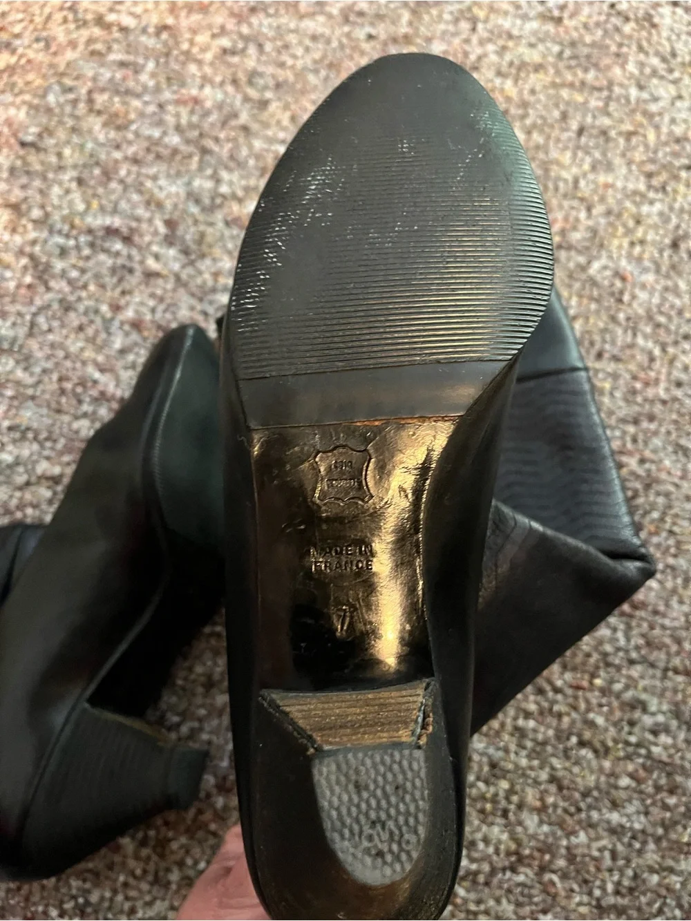 Vintage Xavier Danaud Paris black leather boots